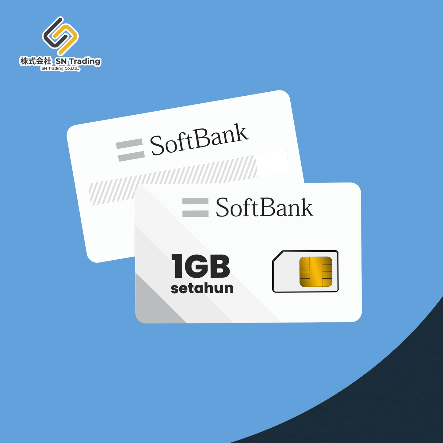 Softbank Sekali Pakai Setahun 12GB (1GB/bulan)